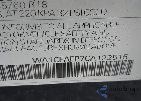 2012 Audi Q5 2.0T Premium from USA, damaged, VIN WA1CFAFP7CA122515